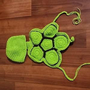 Baby crochet turtle outfit